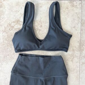 Crop Shop Boutique CSB Serenity Set Leggings & Isla Bra in Stone XS